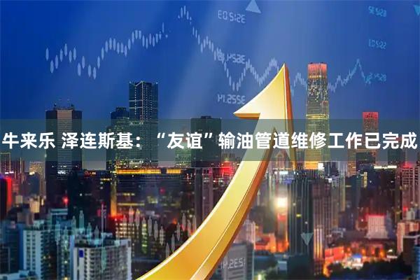 牛来乐 泽连斯基：“友谊”输油管道维修工作已完成